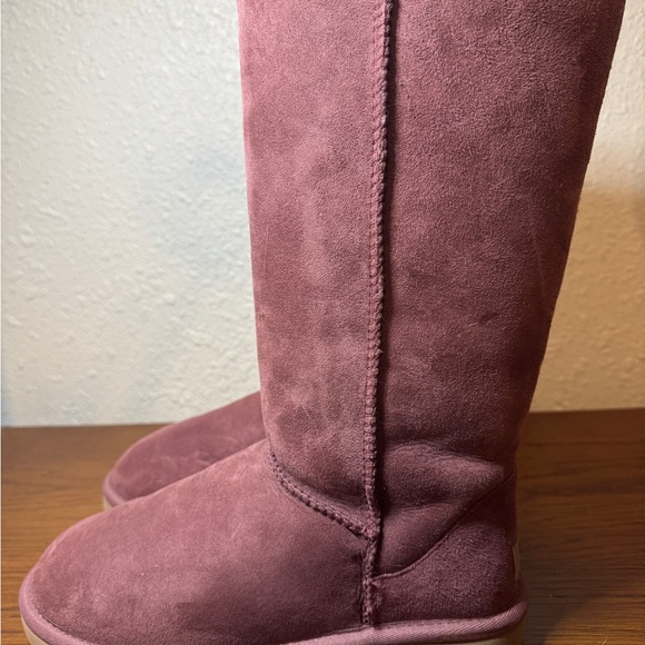Rare! OG UGG Mink Purple pure Wool Suede Boots Australia Classic Tall - Picture 5 of 10